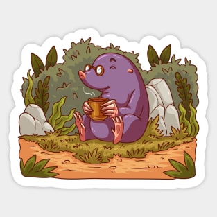 Mole Relax Funny Sticker